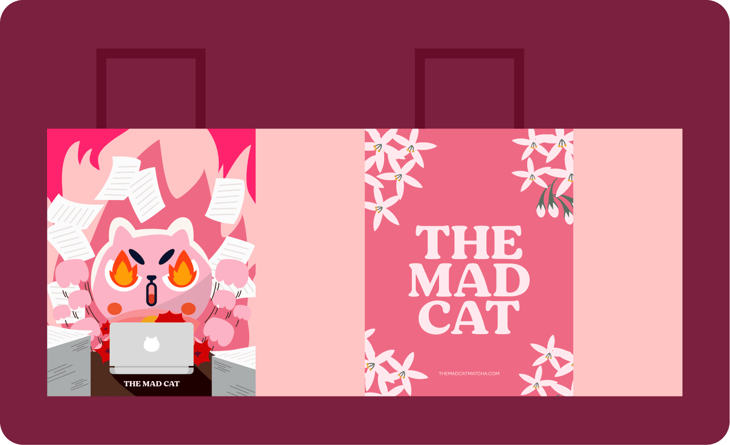 The Mad Cat branded paper shopping bag
